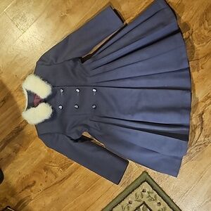 Vintage Girls S.J.Buchman New York purple dress coat size 6